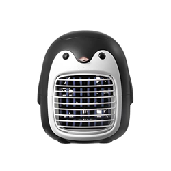 YMXDHZ Lindo ventilador de enfriamiento de aire de pingüino USB CARGABLE DE CASA DE CASA MINI AIRECTIONIZADOR Mistir Ventilador Humidificador 3 Gear ( características