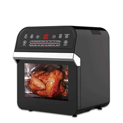 Freidora de aire multifunción de 12 l, horno eléctrico doméstico de gran capacidad de 1800 W, pantalla digital de un botón, batido de precalentamiento en oferta