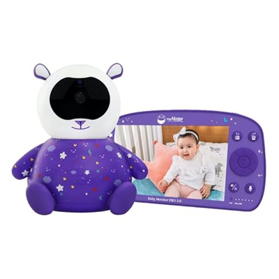 SoyMomo Vigilabebés Pro 2.0 con Cámara HD, Monitor de Bebé inteligente con video, audio bidireccional y pantalla de 5,5", Visión Nocturna, Sensor de T