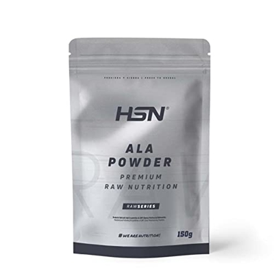 ALA 500 MG en Polvo de HSN | 150 g = 1500 Tomas por Envase Ácido Alfa Lipoico Puro Sin Añadidos ni Excipientes | No-GMO, Vegano, Sin Gluten