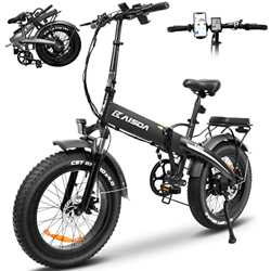 KAISDA Bicicleta Eléctrica 20" x 4.0 Fat Tire, Bicicleta eléctrica Urbana Plegable con, batería extraíble de 48V 12.8Ah Alcance hasta 100km, 7 Velocid precio