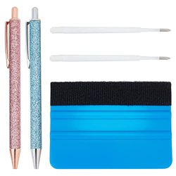 GORGECRAFT 2PCS Precision Pin Pen Set Craft Vinyl Weeding Tools Kit de Instalación Retráctil Air Pin Pen Wrap con 2 recargas para Eliminar Burbujas En características