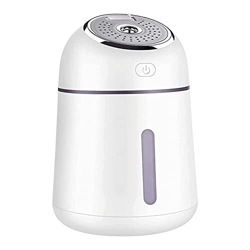 Humidificador, mini humidificador, humidificador USB pequeño, tanque de agua de 330 ml, operación silenciosa, apagado automático, función de luz noctu características
