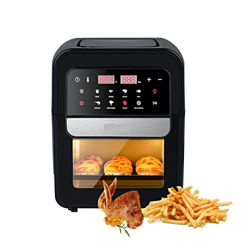 Freidora profunda Freidora de aire Horno eléctrico sin freidores de aire 7L Multifuncional, deshidratador, horno de convección, preajuste de pantalla  en oferta