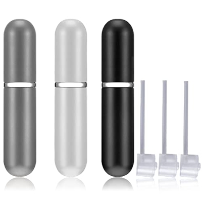 Botellas de atomizador de perfume Botella de 5 ml Mini botella de perfume de viaje Botella de spray vacía de perfume recargable con pipeta para fiesta