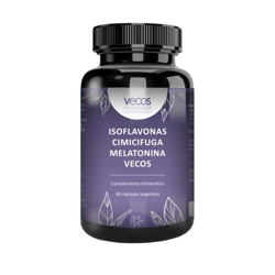 VECOS | Isoflavonas con Cimicifuga, Melatonina y Vitamina B6 | Alivia los Síntomas de la Menopausia, el Cansancio y la Fatiga, | Mejora el Descanso, l características