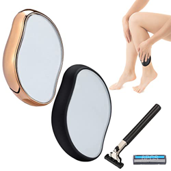 Crystal Hair Eraser,2 Piezas Depiladora de Cristal,Herramienta de Depiladora Portatil de Belleza Corporal Reutilizable,Depiladora Indolora Dolor para  en oferta