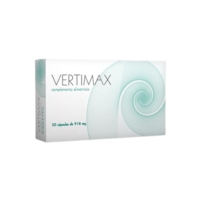 Vertimax - Complemento Alimenticio para Vértigos y Mareos y el cuidado del Oído Interno con Ginkgo Biloba y Vitaminas - 30 Cápsulas