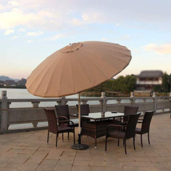Sombrilla Balcón Sombrilla 270 Cm Sombrilla De Jardín, Parasol, 24 Varillas De Fibra De Vidrio, Sombrilla De Mesa Con Mecanismo De Inclinación Y Maniv características