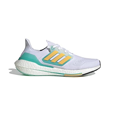 Adidas Ultraboost 22, Zapatillas Hombre, Cloud White/Flash Orange/Mint Rush, 44 EU