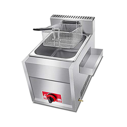 Freidora de Grasa BasketGas Freidora LPG Freidora de Grasa Profunda de Acero Inoxidable 6L / 12L con Tapa Cesta para el hogar Cocina Comercial Re características