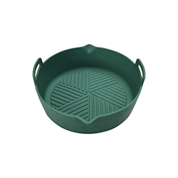 Olla de silicona para freidora de aire, forro de freidora de aire con asa, accesorio de horno reutilizable freidora de aire antiadherente forros de si características