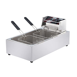 Freidora Comercial Freidora eléctrica de Acero Inoxidable extraíble y Lavable Freidora eléctrica de Gran Capacidad en oferta