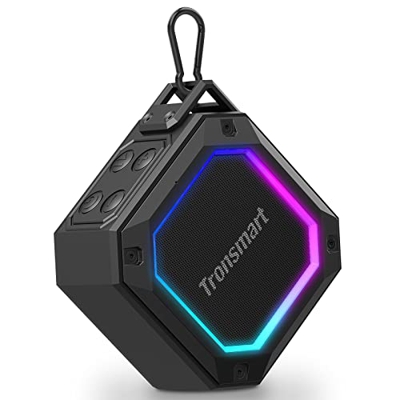 Tronsmart Groove 2 Altavoz Bluetooth, Altavoces Inalámbrico con Luces Led, Waterproof IPX7, 18 Horas de Reproducción con Sonido de Alta Fidelidad, Min