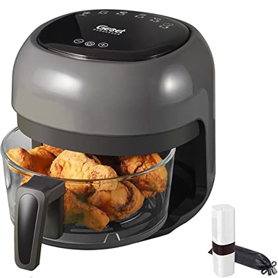 Horno freidora de aire, freidoras de aire sin aceite de 4 litros para uso doméstico de 1200 W, tecnología de aire rápido para una cocción saludable si