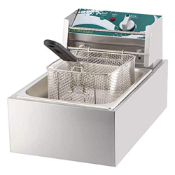 Freidoras, Freidora eléctrica comercial 10L 2500W Acero inoxidable Cilindro único Profesión Freidora eléctrica profunda con cesta de aceite extraíble  precio