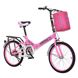 Bicicleta Plegable sin instalación para Adultos 20 Pulgadas Ultraligero Portátil Estilo Dama Bicicleta pequeña Niño y Niña Estudiante Coche,D-20inches precio