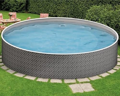 well2wellness® Azuro Splash - Piscina de pared de acero (360 x 120 cm)