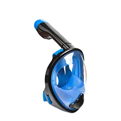 Gafas de Buceo Máscara de snorkel de cara completa 180 ° Sistema de respiración de seguridad panorámica de 180 ° Masilla de buceo Snorkeling Silicona 