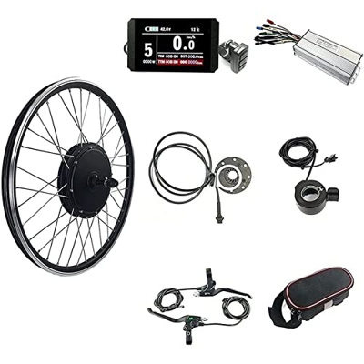 FYLZW Kit De Conversión De Bicicleta Eléctrica 48V 1500W 20", 24", 26", 27,5", 28", 29er Kit De Conversión De Motor De Bicicleta Eléctrica De Rueda Tr