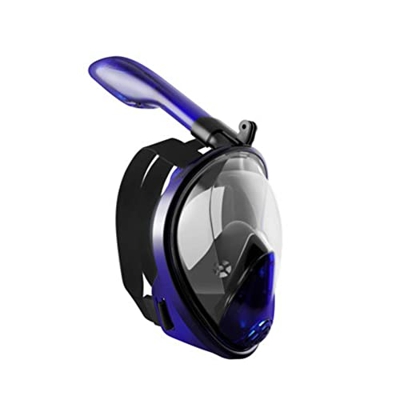 Gafas de Buceo Máscara de Snorkel de la Cara Llena de mascarilla de Buceo fácil de Buceo Ver diseño Anti-Fog a Prueba de Fugas (Color : All Black, Siz