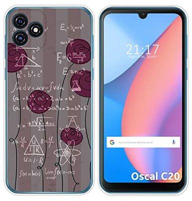Funda Silicona para Blackview Oscal C20 / C20 Pro diseño Flores Vintage Dibujos