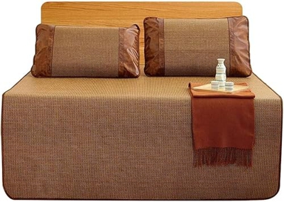 DYCIN Alfombras para Dormir de Verano Estera for Dormir de Verano Matera de bambú Colchón de enfriamiento Matero Top Estera Suave con Aire Acondiciona