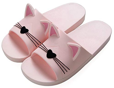 Vunavueya Mujer Hombre Sandalias y chanclas Zapatos de Playa y Piscina Zapatillas Baño de Estar por Casa Verano Rosa(Cat) 35/36 EU/36-37CN