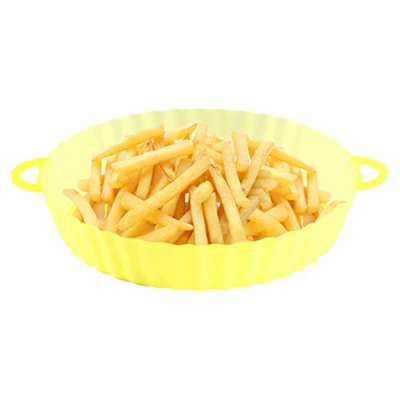 Limily Olla de Silicona para freidora de Aire,Revestimientos de freidora de Aire de Silicona Reutilizables de 8.26 Pulgadas con asa - Accesorios para 