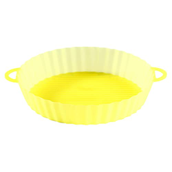 Olla de silicona para freidora de aire - Forros de freidora de aire reutilizables de 8.26 pulgadas con asa | Accesorios para freidora de aire fáciles  características