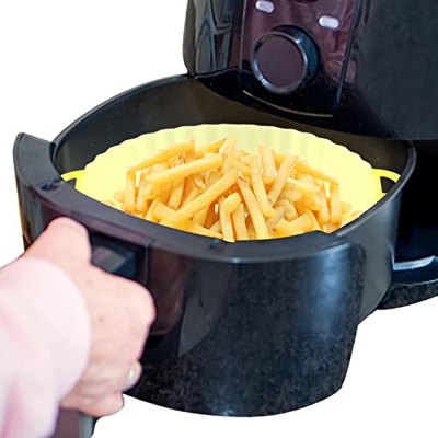 Kaicurhu Olla de Silicona para freidora de Aire | Revestimientos Reutilizables para freidoras de Aire Resistentes al Calor,Reemplazo de revestimientos