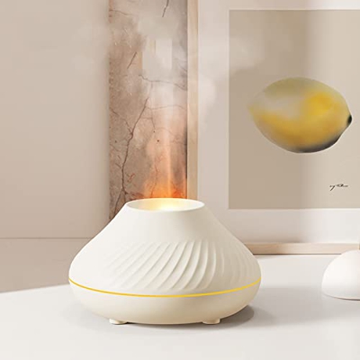 Flamear Difusor de Aromas,Humidificador Carga USB Función de luz Nocturna y Apagado automático ncionamiento silencioso, para para hogar, Oficina, Coch