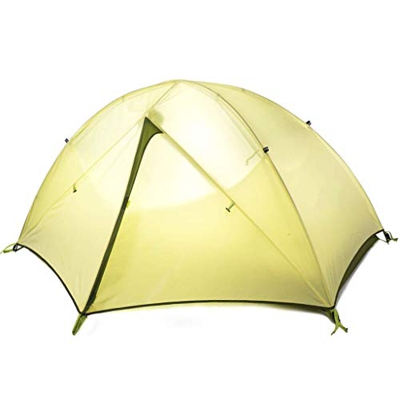 Tienda de campaña de Doble Capa Impermeable a Prueba de Viento para Personas Solas al Aire Libre Tienda portátil Ultraligera, Amarillo
