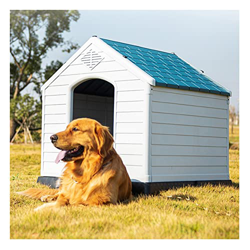Casetas para Perros Caseta Grande De Plástico para Exteriores para Perros De 48", Refugio Impermeable para Mascotas Ventilado con Puerta Y Piso Elevad precio
