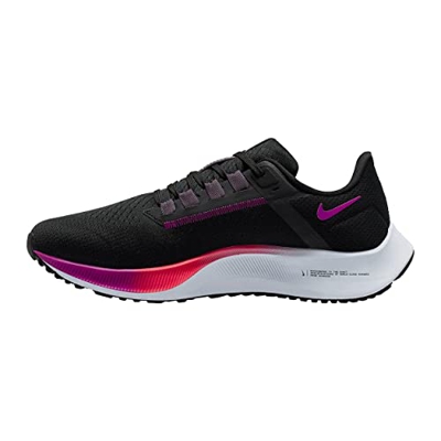 Nike Air Zoom Pegasus 38, Zapatillas para Correr Mujer, Black Hyper Violet Off Noir, 40 EU