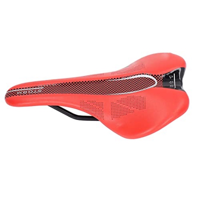 Emoshayoga Sillín de Bicicleta de Montaña, Asiento de Bicicleta de Montaña, Diseño Ergonómico Suave, Cuero de Microfibra, Transpirable, Universal para