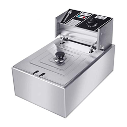 Freidoras, freidora profunda, freidora eléctrica de 6 l, freidora de un solo tanque, freidora de acero inoxidable, freidora eléctrica comercial, máqui en oferta