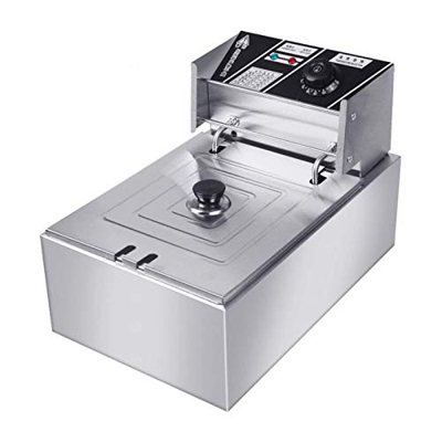 Freidoras, freidora profunda, freidora eléctrica de 6 l, freidora de un solo tanque, freidora de acero inoxidable, freidora eléctrica comercial, máqui