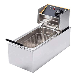 Freidoras, Freidora eléctrica Freidora eléctrica Freidora eléctrica 4L 2000W Material de Acero Inoxidable Cesta de una Sola Lata con Tapa Adecuada par precio