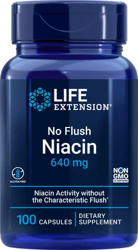 Life Extension No-Flush Niacin (Vitamina B3 sin enjuague), alta dosis, 100 Cápsulas, Probadas en Laboratorio, Sin Gluten, Sin Soja, No GMO en oferta