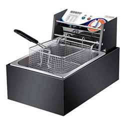 Freidoras, Freidora eléctrica de un solo cilindro Freidora profunda de acero inoxidable 10L 2500W con termostato de aceite Freidora de encimera fácil  características