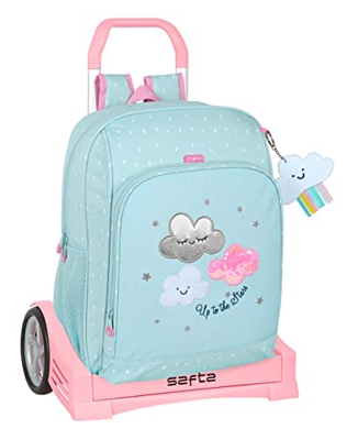 Mochila 604 con Carro Evolution, Tejido Reciclable, Glowlab Kids Nube, 310x140x410 mm