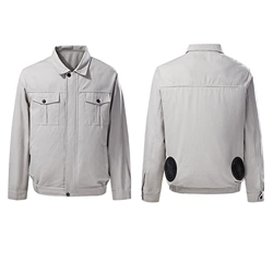 Ropa De Ventilador De Refrigeración, Chaqueta con Aire Acondicionado con Dos Ventiladores, Ajustable De 3 Velocidades, Adecuada para Ropa De Trabajo D en oferta