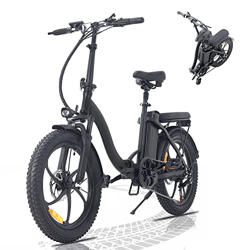 20'' Bicicleta Electrica Plegable, Bicicleta de Montaña con Fat Tire, Batería Extraíble de 36V 11.2Ah, Welocidad Máxima 25 km/h Bici Electrica, Alcanc precio