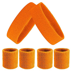 6 Piezas Juego de Muñequeras con Diadema Headband Wristband 2 Bandas Cabeza Deportivas Bandas de Muñeca 4 Muñequeras Correas Deportivas Banda Sudor Ba características