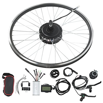 Alomejor Kit de Conversión de Bicicleta Eléctrica, Kit de Conversión de Bicicleta Eléctrica de 48 V 500 W con Controlador 11a Y Panel LCD3 para Bicicl