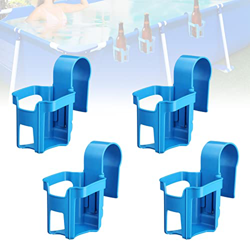 4 soportes para bebidas, borde de piscina, soporte para bebidas, cerveza, a prueba de fugas, jacuzzi, borde de plástico multifuncional, accesorios par precio