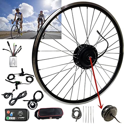 Niczu Kit de Conversión de Bicicleta Eléctrica de 48V 250W 500W, Kit Conversión Motor Bicicleta Eléctrica, 20 24 26 27,5 28 29 Pulgadas 700C Rueda Del