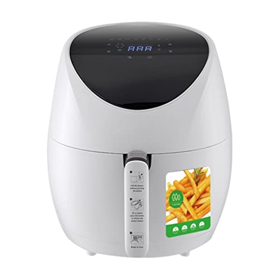 WANWEN Freidora de Aire para el hogar, Gran Capacidad, sin Humo, Patatas Fritas, Horno electromecánico, Pantalla táctil Inteligente, Cesta Antiadheren