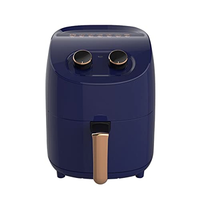 Freidora de aire manual de 3,5 l, sin necesidad de precalentamiento, para freír sin aceite, extraíble para lavavajillas, bandeja antiadherente y bande
